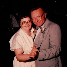 Mom and Dad at Alice and Dan's wedding (1983)
