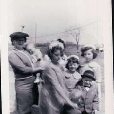Mom in her fancy hat in 1961.
