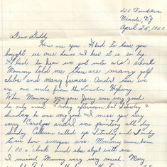 Moms 1955 letter to her father Hubie when he was looking for houses in Chicago Heights, IL before the big move from Long Island