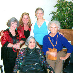 Anne with pals Carmen, Gina, Margaret and Diane.