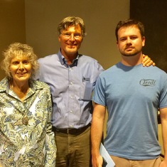 Anne with Dylan; being honored for graduating from Cal Poly, San Luis Obispo. 