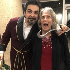 Clowning with George Walker (Captain Hook) after Peter Pan performance (PCPA).