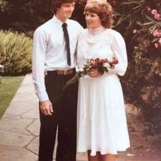 Our Wedding in Santa Barbara-1983 (we called this our Ken and Barbie photo)