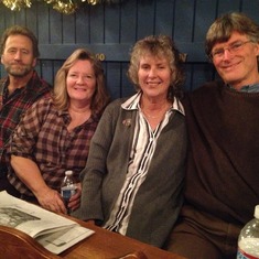 Wes and Kathy Palmer, and Anne and Jay Hardy at the Melodrama in Oceano.