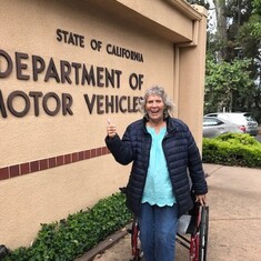 Anne getting her driver's license (and freedom) back. She was elated beyond words!