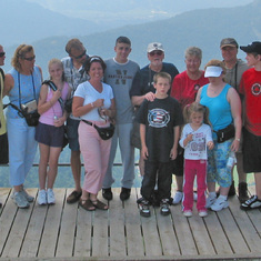 Family on top of the Laber overlooking Etal, Germany