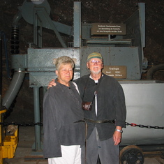 Mom and Dad in the salt mines in Saltzburg, Austria