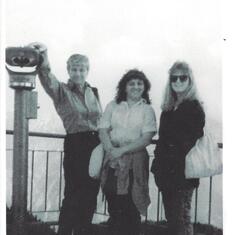 Mom, June, and Toni on top of the Laber, Oberammergau Germany, 1989