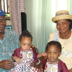 Mom, Dad and Oriaku's daughters - Onyi and Tochi