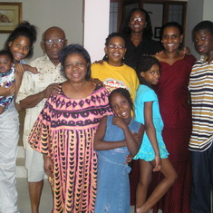 Mommy and Daddy with Chima, Oriaku, and I with our kids