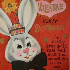 Annie's Valentine Card to Vince Feb. 14, 1964 (front)