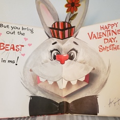Annie's Valentine Card to Vince Feb. 14, 1964 (Middle)
