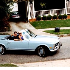 AK and Vince - she loved that convertible!
