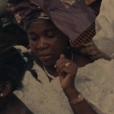 With her first born @ her mum’s burial in 1998