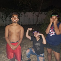 Anthony ,cousin Katherine and sister Mia on fourth of July 