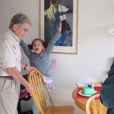 Cheering Grandpa on for his 75th Birthday Party