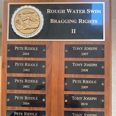 Winning this 'Bragging Rights' Swim contest meant a LOT to Tony!! He eventually nabbed it from Pete.
