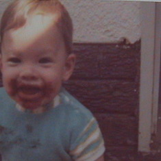 He loved chocolate - the messier, the better.