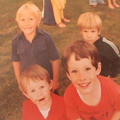 "The Cousins"  -  Dean, Chad, Ross and Anthony  -  November 1980.
