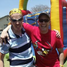 Anthony & his work buddy Johan @ their year-end function 2012.