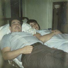 My dad and me 1974 after motorcycle accident