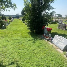 Anthony's Parents and Sister Mary grave site with Anthony in the same row