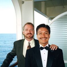 Mark and Tony on the cruise