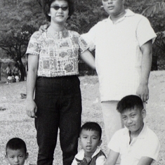 around 1959- Mama and Papa with (l-r) Albert, Audie and eldest son Alex