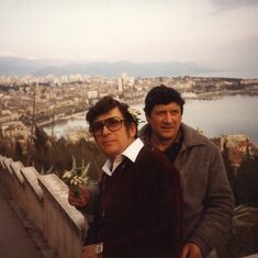 with brother Srecko, atop Marjan, Split
