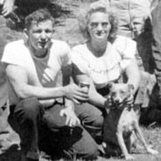 Mom and Dad with first dog Peggy