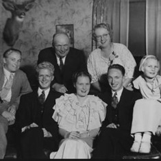 Back Row:  Dad and Mother (Joseph and Juanita)  Seated:  Dick, Bud, Pauline, Herb and Arline