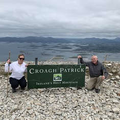 Legend is if you climb Croagh Patrick you will go to heaven. This was Art's third trip to the top.