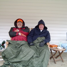 Grandpa and Ken bundled up in WV