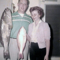 Dad & Mom with big catch