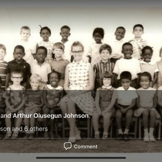 The last time I corresponded with Segun was over this picture on Facebook probably taken in 1969 at All Saints Church school, Ibadan . I’m standing next to Segun in the 2nd row on the right.
