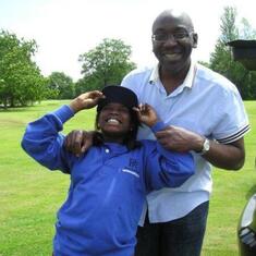 Sports day at Port Regis with his niece Dare 