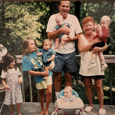 Arthur, Betty and grandkids, minus one not born yet at the time.