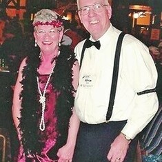 Bev & Arvin, 2006, at a Lion's Club convention.