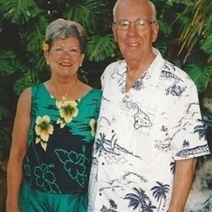 Bev & Arvin, 2005, on Maui vacation.
