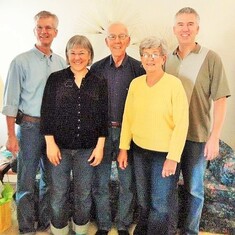 Arvin Hagen's family at his Fargo townhome:  Allan, Cindy, Arvin, Bev & Brent (2011)