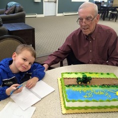 Arvin's 80th birthday at Maple View Memory Care (2015).