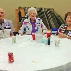 Arvin and his Uncle Perry, Aunt Lucille, Aunt Helen & brother, Charles (Chuck) at 2013 family reunion.
