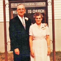 Adolph and Hazel Hagen's 25th wedding anniversary (1959).