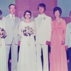Allan's wedding to Marla Janke (1976).