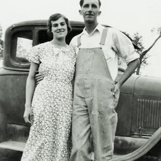 Before Arvin was even a twinkle in their eyes, Arvin's parents - Adolph Hagen & Hazel Drinkwine - courted for about a year (ca. 1933).