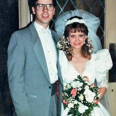 Brent's wedding to Michele Matejka (June 1989).