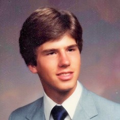 Brent's high school graduation photo (1982).