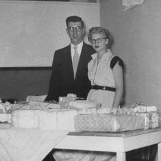 Arvin and Bev Hagen's wedding at St. Olaf's Lutheran Church in Grenora, ND, on September 2, 1953.