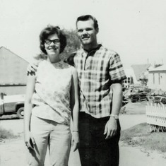 Arvin's sister, Karen, and her boyfriend, Dennis Christianson, whom she later married (1966).