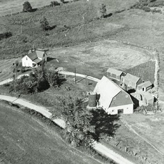 The Peter & Anna Hagen farm homestead in Dunn County, Wisconsin, where Arvin and his Dad, Adolph, were born (1946 photo).